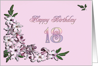 18th Birthday Hyacinth Flowers card