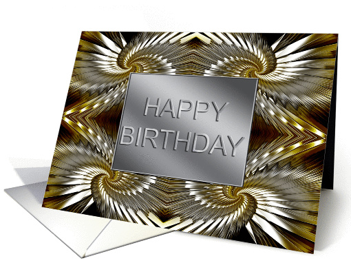 Golden blades in a fan pattern card (233740)