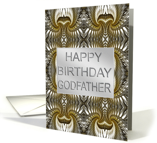 Godfather Birthday Metal Abstract card (234056)