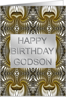 Godson Birthday Metal Abstract card