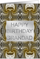Grandad Birthday Metal Abstract card