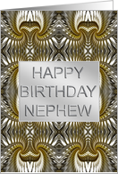 Nephew Birthday Metal Abstract card