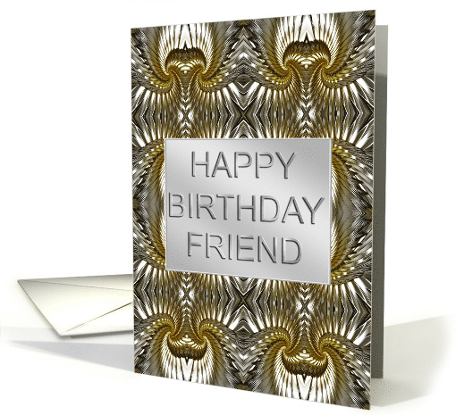 Friend Birthday Metal Abstract card (234082)