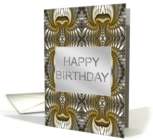 Birthday Metal Abstract card (234087)