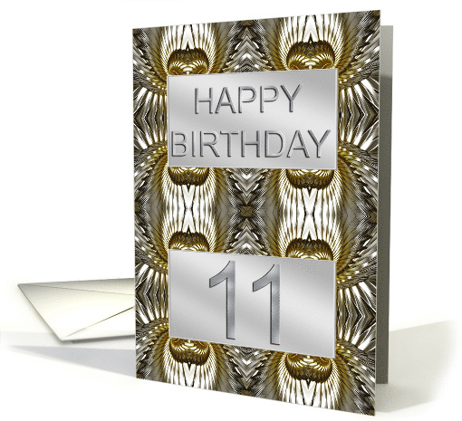 11th Birthday Metal Abstract card (234146)