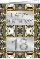 18th Birthday Metal Abstract card