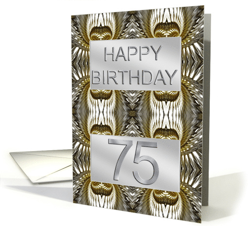 75th Birthday Metal Abstract card (234188)