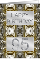 95th Birthday Metal Abstract card