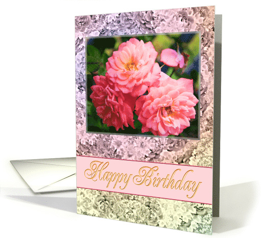 Birthday Old Fashioned Roses card (236435)