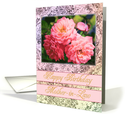 Mother-in-law Birthday Old Fashioned Roses card (236711)