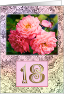 18th Birthday Old Fashioned Roses card