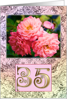 35th Birthday Old Fashioned Roses card