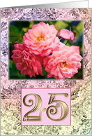 25th Birthday Old Fashioned Roses card