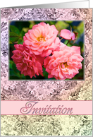 Invitation Old Fashioned Roses card