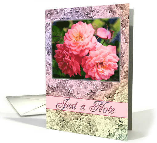 Just a Note Old Fashioned Roses card (237004)