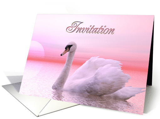Invitation Swan Swimming card (237024)