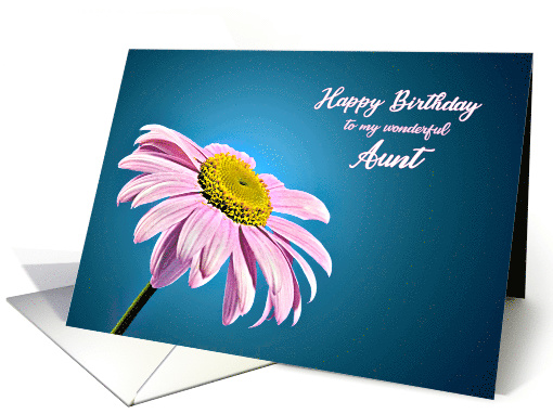 Aunt Birthday, Beautiful Pink Daisy card (238515)