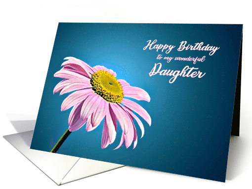 daughter Birthday, Beautiful Pink Daisy card (238517)