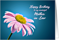 Mother-in-Law Birthday, Beautiful Pink Daisy card