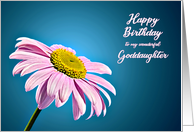 Goddaughter Birthday, Beautiful Pink Daisy card