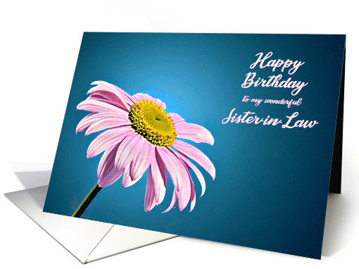 Sister-in-Law Birthday, Beautiful Pink Daisy card (238545)