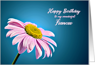 Fiance Birthday, Beautiful Pink Daisy card