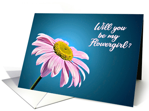 Be My Flowergirl, Beautiful Pink Daisy card (238709)