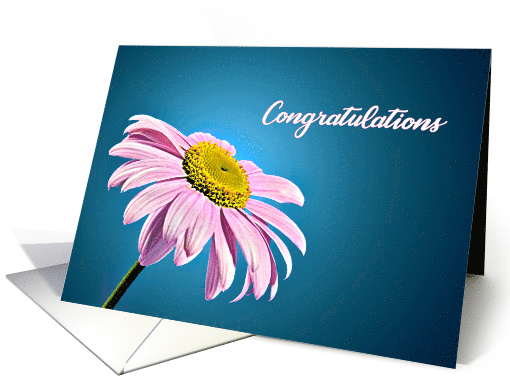 Congratualtions, Beautiful Pink Daisy card (238743)