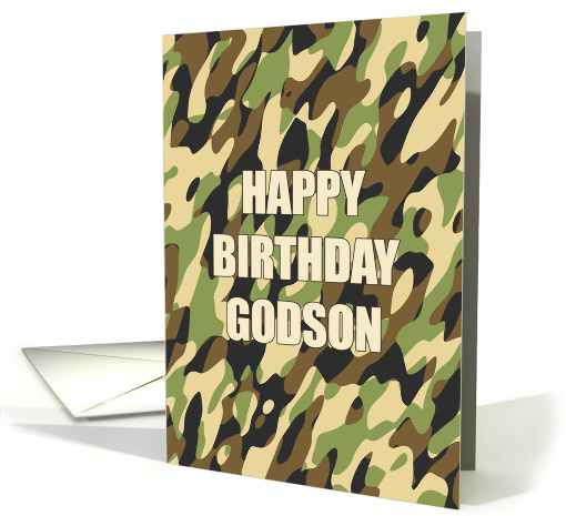 Camouflage Birthday for Godson card (240060)
