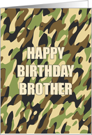 Brother Birthday with Camouflage Effect card