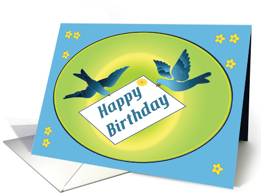 Bluebirds Birthdau card (243472)