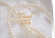 Thank You with Pearls and Lace card