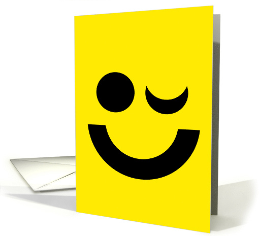 Big smile and Wink Blank Note card (245534)