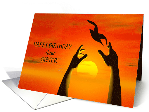 Sister Birthday, Releasing a Bird card (252628)