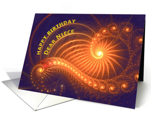 Niece Birthday Bright Lights card (284279)