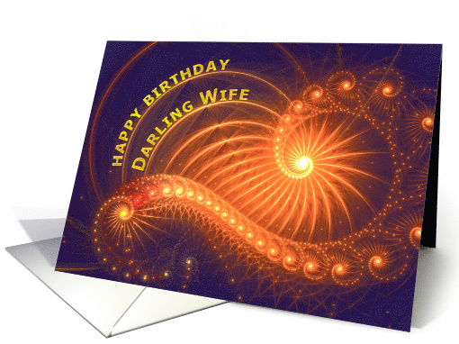 Darling Wife Birthday Bright Lights card (284290)