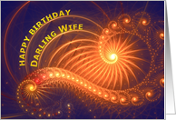 Darling Wife Birthday Bright Lights card