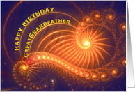 Great Grandfather Birthday Bright Lights card