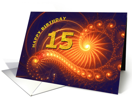 15th Birthday Bright Lights card (284480)