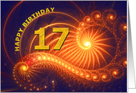 17th Birthday Bright Lights card