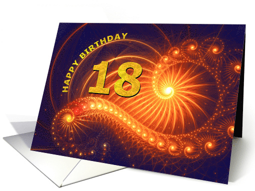 18th Birthday Bright Lights card (284494)