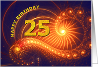 25th Birthday Bright Lights card