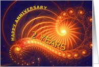 2nd Wedding Anniversary Bright Lights card