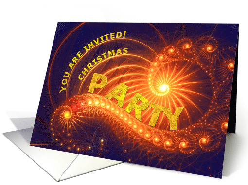 Christmas Party Invitation Lights card (285600)