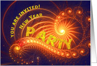 New Year Party Lights card