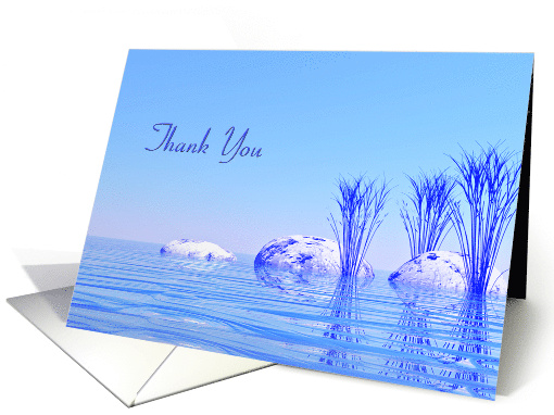 Thank You Tranquil water card (295034)