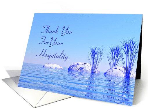 Hospitality Thank You Tranquil water card (295036)