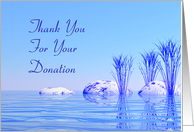 Donation Thanks Tranquil Water card
