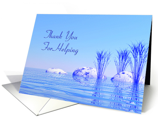 Helping Thank You Tranquil water card (295044)
