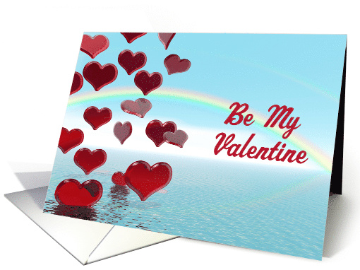 Be My Valentine Falling hearts card (298790)